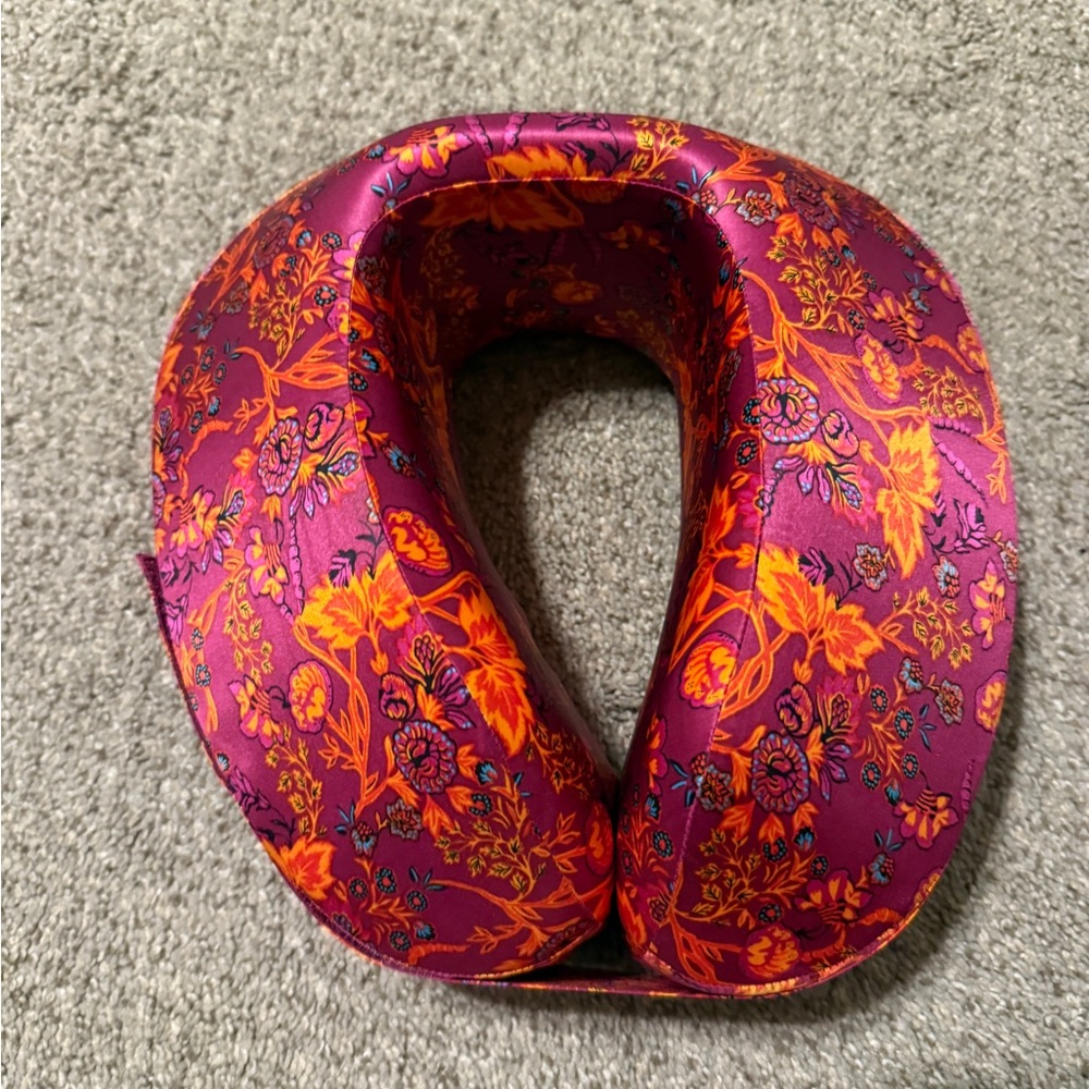 Slip Floral Purple and Orange Neck Pillow